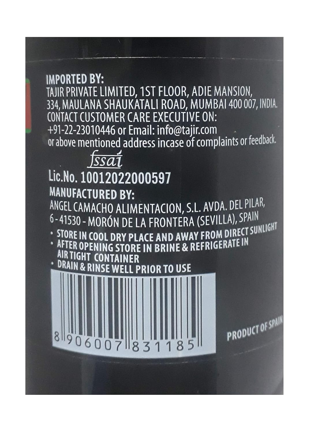 Habit Black Olives Pitted