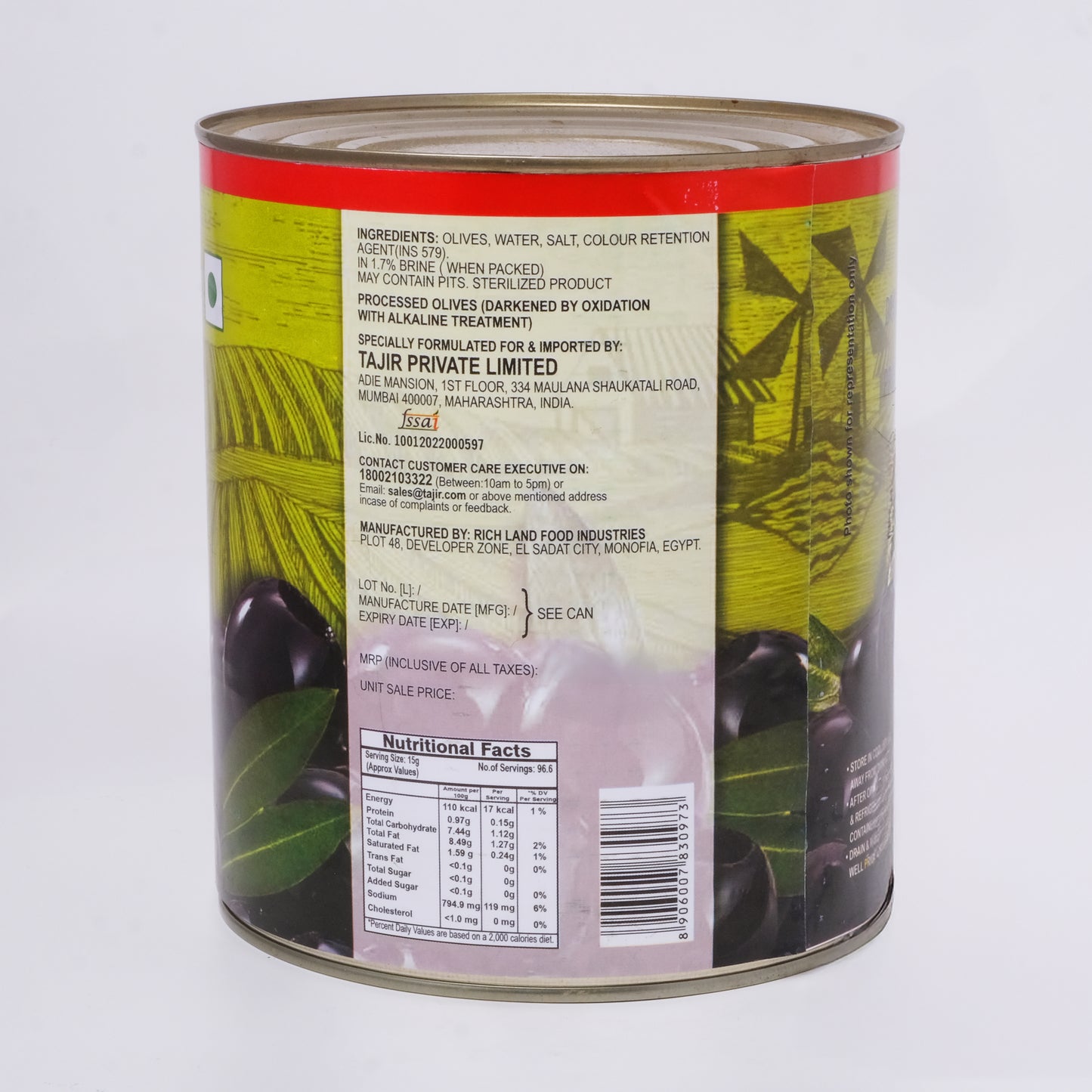 Habit Black Olives Pitted