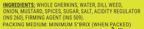 Habit Gherkins Whole (680 GM)