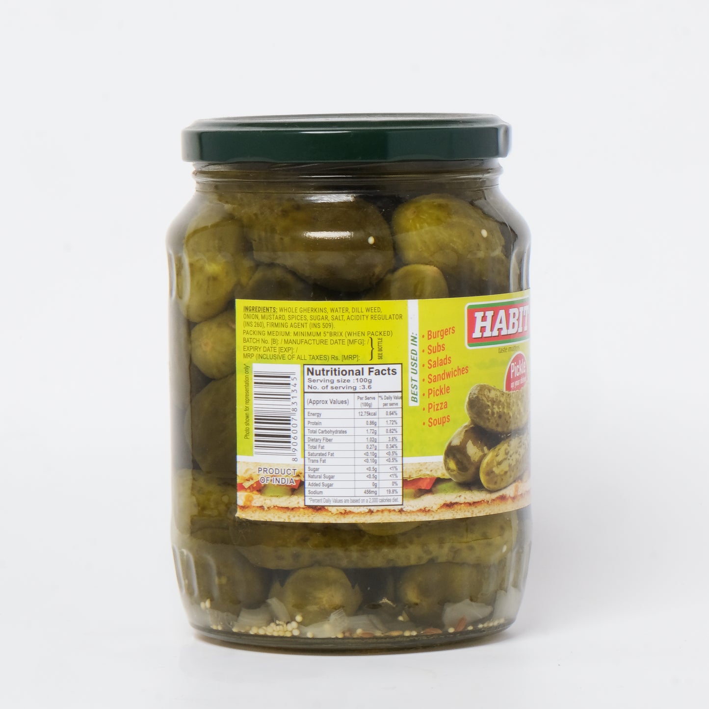 Habit Gherkins Whole (680 GM)
