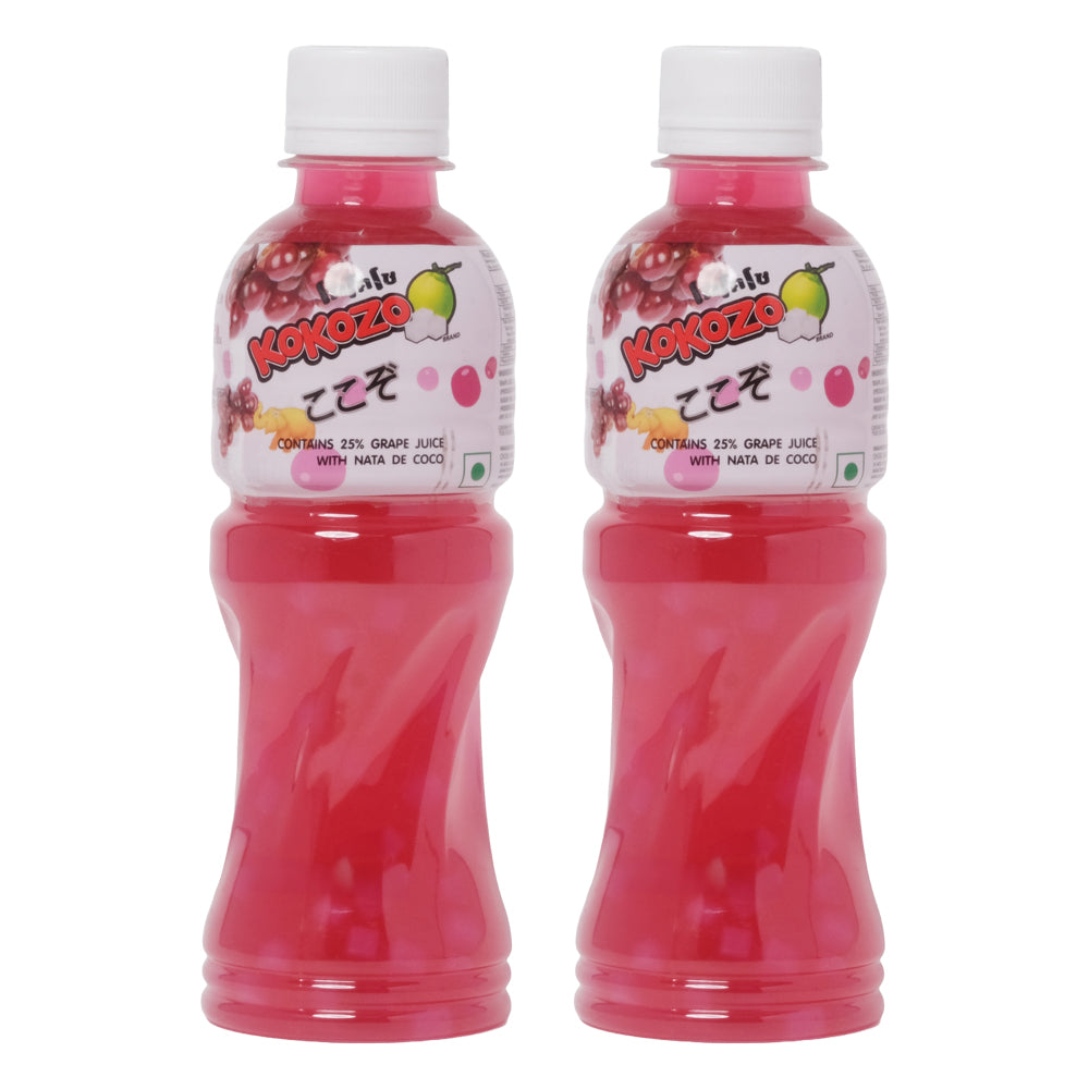 Kokozo Grape Juice Nata Coco (300 ML - Pack Of 2)