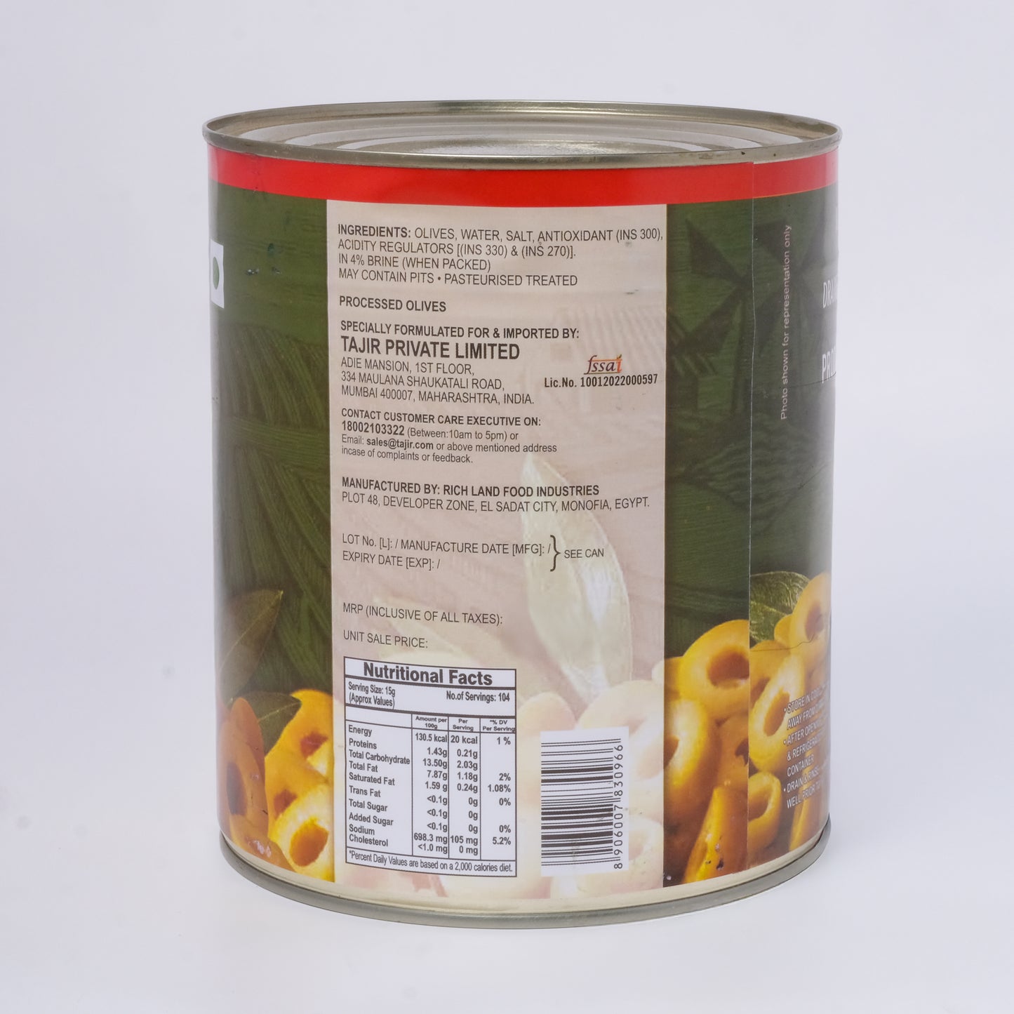 Habit Green Olives Sliced