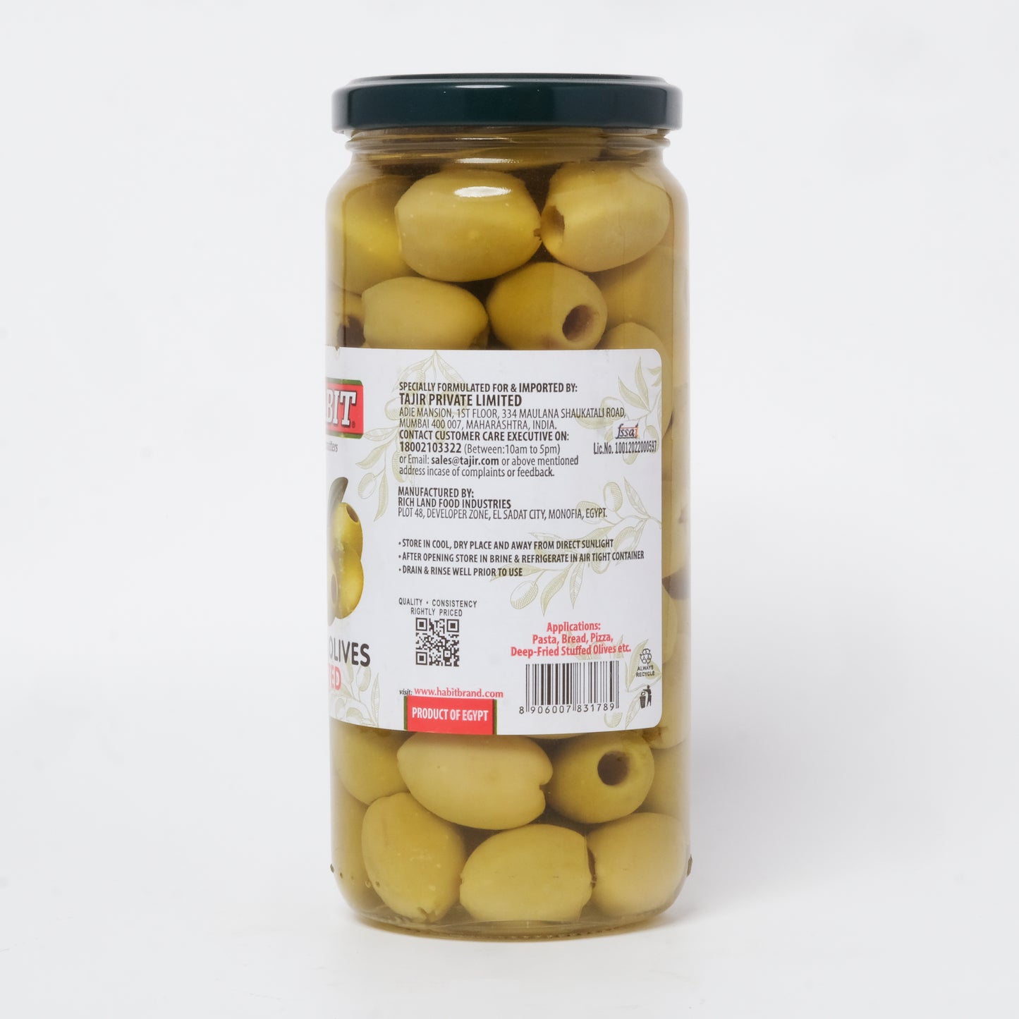 Habit Green Olives Pitted