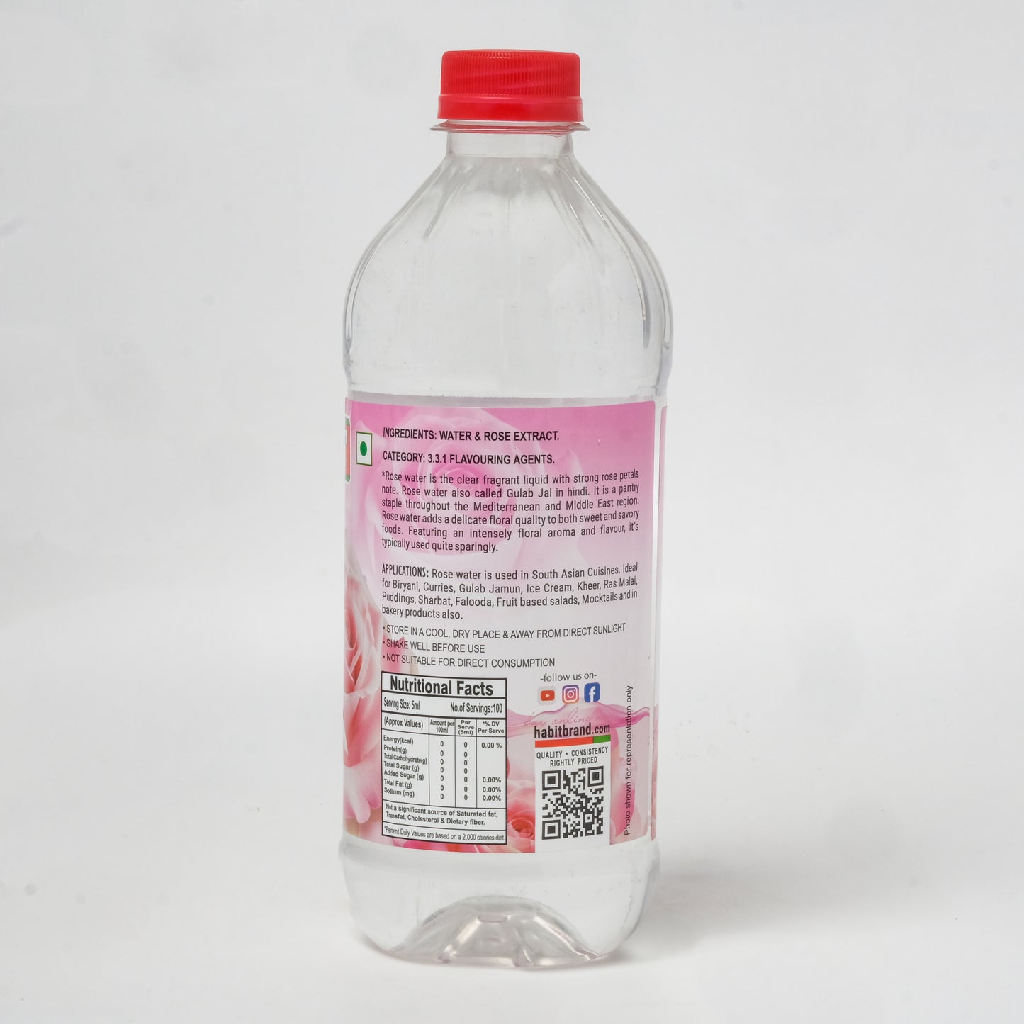 Habit Rose Water (500 ML)