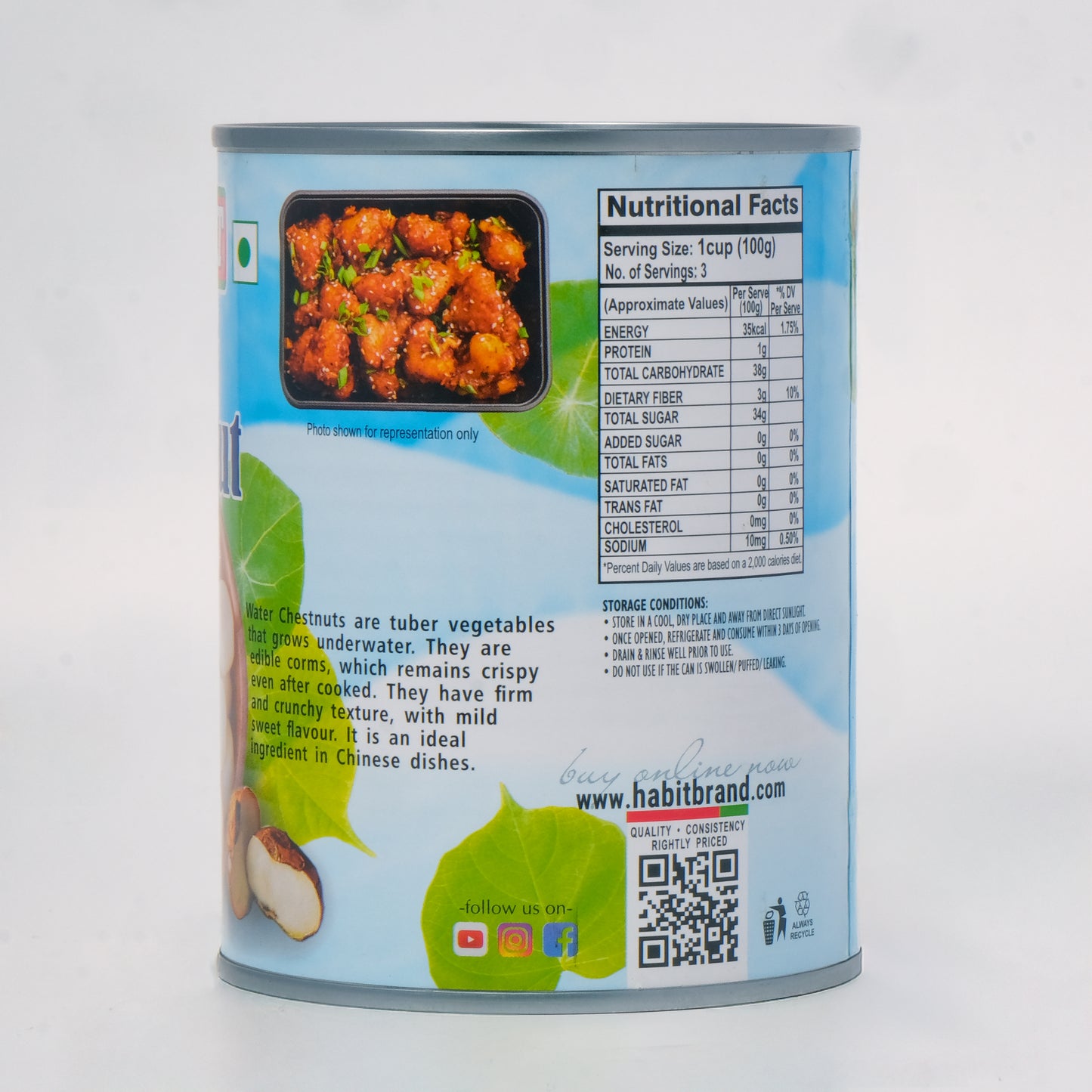 Habit Water Chestnut (567 GM)