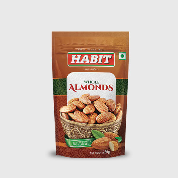 Dry Fruits & Nuts | Habit Whole Natural Almond - 250g